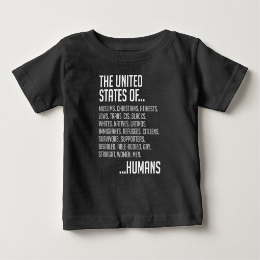 T-shirt foncé du Jersey de bébé des Etats-Unis (Devant)