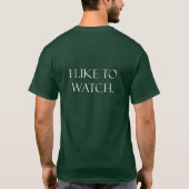 T-shirt foncé nerd d'oiseau (Dos)