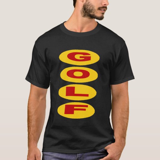 T-shirt foncé noir GOLF (Devant)