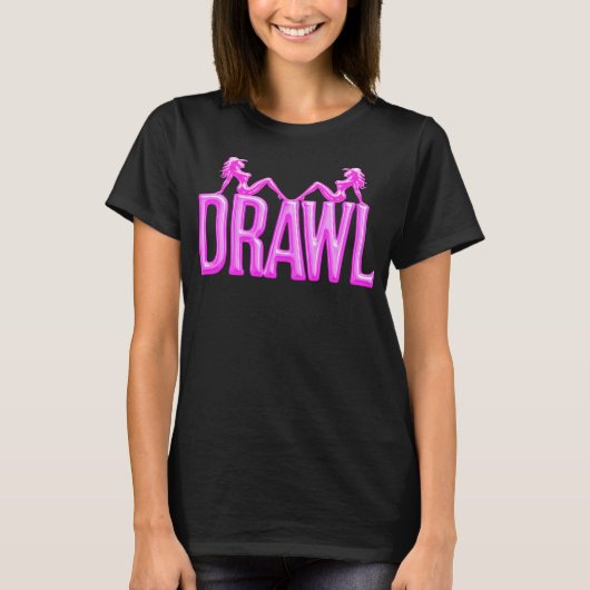 T-Shirt foncé pour femmes Drawl Mudflaps (Devant)