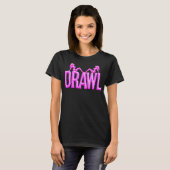 T-Shirt foncé pour femmes Drawl Mudflaps (Devant entier)