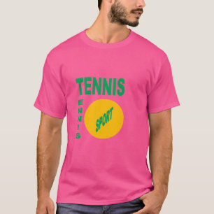 T-shirt foncé rose homme DESIGN TENNIS SPORT