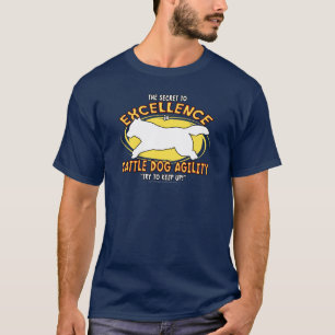 T-shirt foncé secret de chien de bétail d'agilit