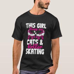 T-shirt Fonce Sur Les Chats Et Le Patin À Roulettes Drôle