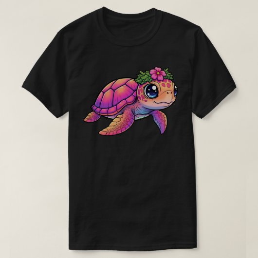 T-Shirt Foncé Tortue de Mer (Design devant)