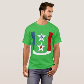 T-shirt foncé vert trèfle DESIGN USA (Devant entier)
