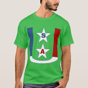 T-shirt foncé vert trèfle DESIGN USA