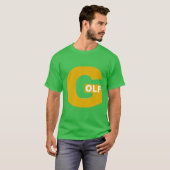 T-shirt foncé vert trèfle homme DESIGN GOLF (Devant entier)