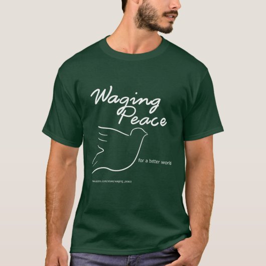 T-shirt foncé Waging Peace Dove (Devant)