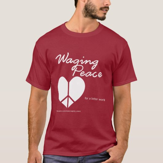 T-shirt foncé Waging Peace Heart (Devant)