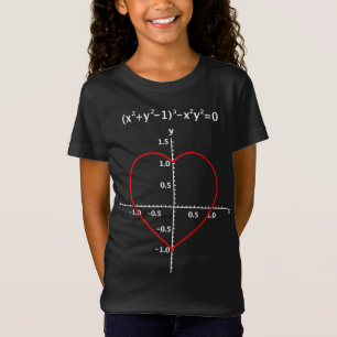 T-Shirt Fonction mathématique cardiaque Cute étudiant en m
