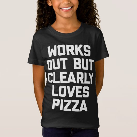 T-Shirt Fonctionne, mais aime clairement Pizza drôle d'ent (Devant)