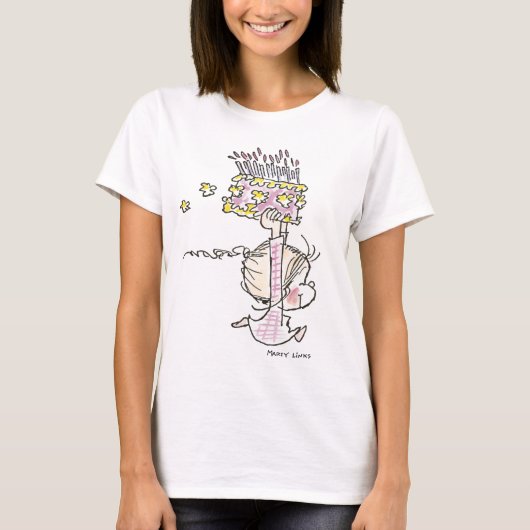 T-shirt Fonctionnement de fille de l'anniversaire BD-001 (Devant)