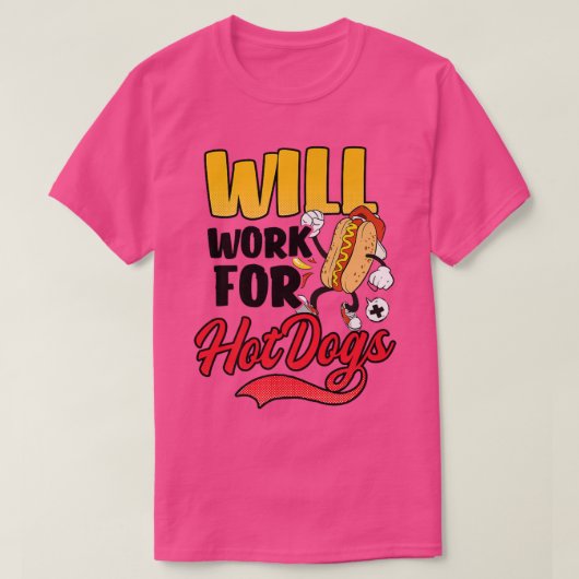 T-shirt Fonctionnera Pour Hot Dogs Design Hot Amoureux des (Design devant)