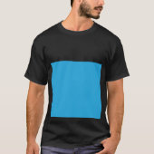 T-shirt fond bleu avec chat noir et blanc sur (Devant)