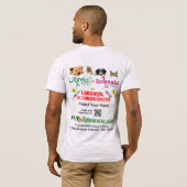 T-shirt Fond clair de sensibilisation L & S (Dos entier)