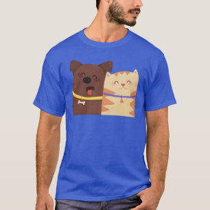 T-shirt Fond de journée d'amitié avec des animaux mignons