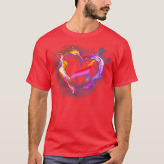T-shirt Fond d'écran cœur d'amour Baleine