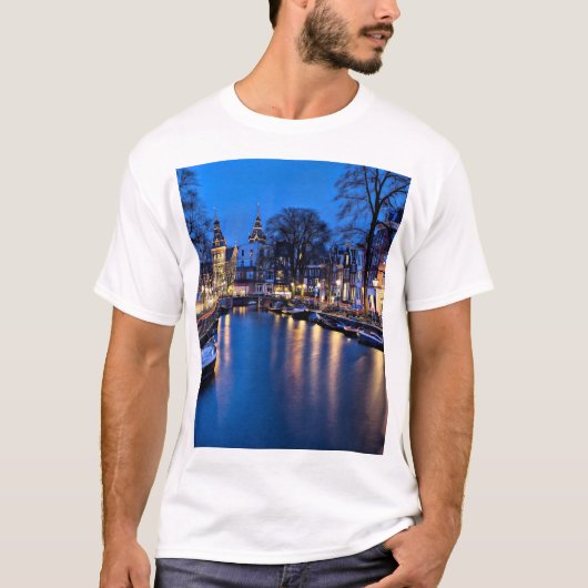 T-shirt Fond d'écran de nuit Amsterdam-67657 (Devant)