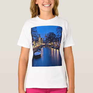 T-shirt Fond d'écran de nuit Amsterdam-67657
