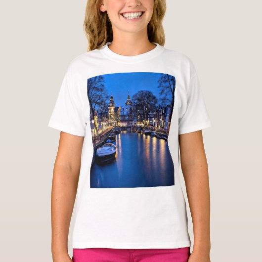 T-shirt Fond d'écran de nuit Amsterdam-67657 (Devant)