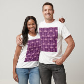 T-shirt Fond d'écran floral violet rose (Unisexe)