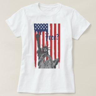 T-shirt Fondre la statue du drapeau américain de la libert