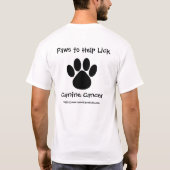 T-shirt Fonds canins de Cancer - blanc (Dos)