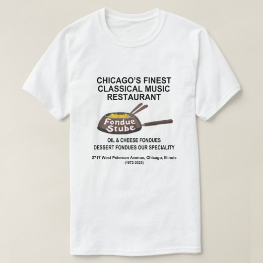 T-shirt Fondue Stube, Chicago, Illinois (Design devant)