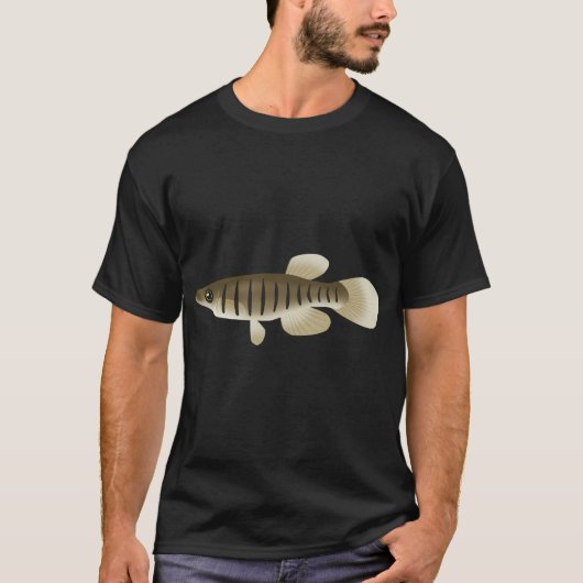 T-shirt Fondulus rayé (F. lineolatus) (Devant)