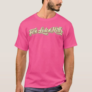 T-shirt Font de Baseball Art Retro de Font Lake Hills T Vi