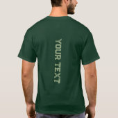 T-shirt Font Mens Distants Forêt à double face Vert (Dos)