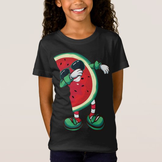 T-Shirt Fontaine Dabbing Kawaii Melon Été Amant Fruit (Devant)