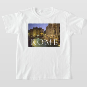 T-shirt Fontaine de Trevi la nuit Rome, Latium, Italie