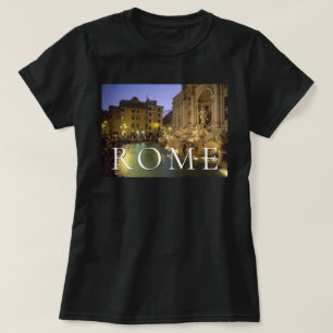 T-shirt Fontaine de Trevi la nuit Rome, Lazio, Italie