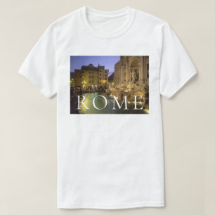 T-shirt Fontaine de Trevi la nuit   Rome, Lazio, Italie