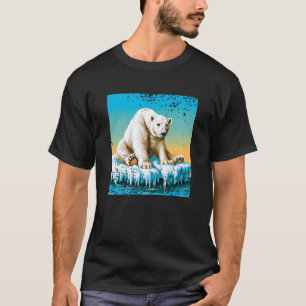 T-shirt Fonte d'ours polaire vintage Arctique