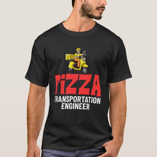 T-shirt Food Delivery Driver Delivering Pizza Courier Than (Devant)