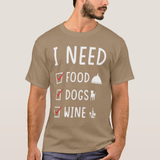 T-shirt Food Dogs Vin ami famille