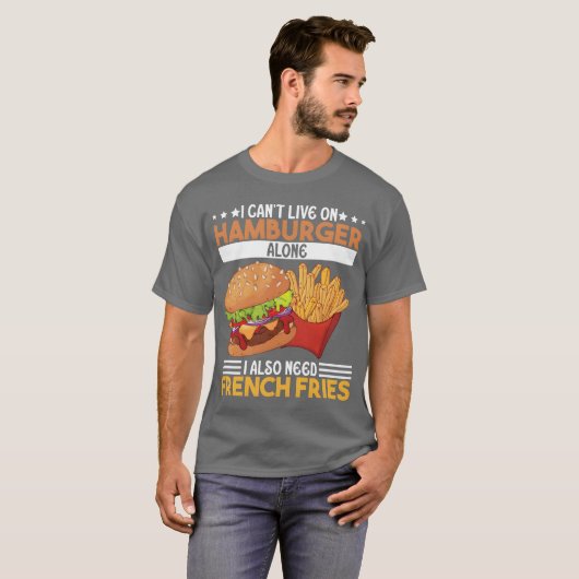 T-shirt Food Lifestyle Meaty Burger Food Lovers Gifts Idea (Devant entier)