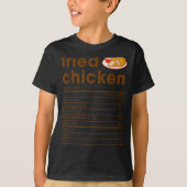 T-shirt Food Nutrition Facts Shirts Co. Fried Chicken Nutr (Devant)