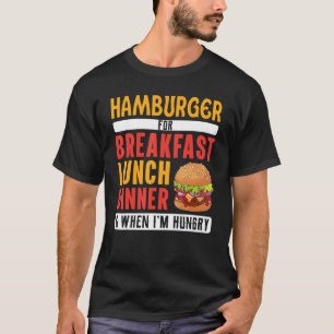 T-shirt Foodaholic Lifestyle Witty Hamburger Fast Food Ou