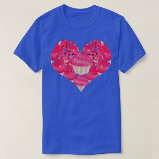 T-shirt Foodie Love Dessert Cuisson Frosting Cupcake (Design devant)