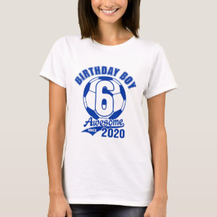 T-shirt Foot 6e Anniversaire Garçon Enfants Sports Footll