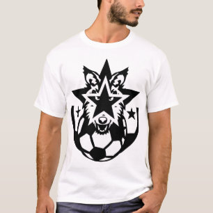 T-shirt foot loup garou wolf logo sport soccer