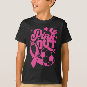 T-shirt Foot Pink pour un Kick Soccer Cure Sein Cancer Ros
