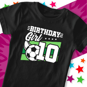 T-Shirt Football 10 ans Football 10e anniversaire fille