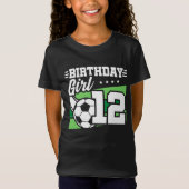 T-Shirt Football 12 ans 12e anniversaire fille (Devant)