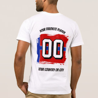 T-shirt Football 2026 NORVÈGE nom personnalisé pays