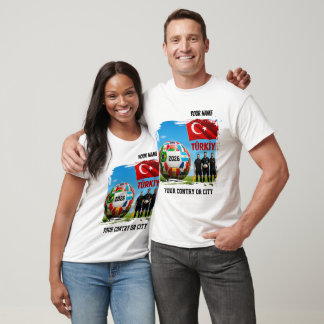 T-shirt Football 2026 TURQUIE Nom personnalisé &